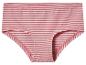 Culotte rayée rose et blanche.
