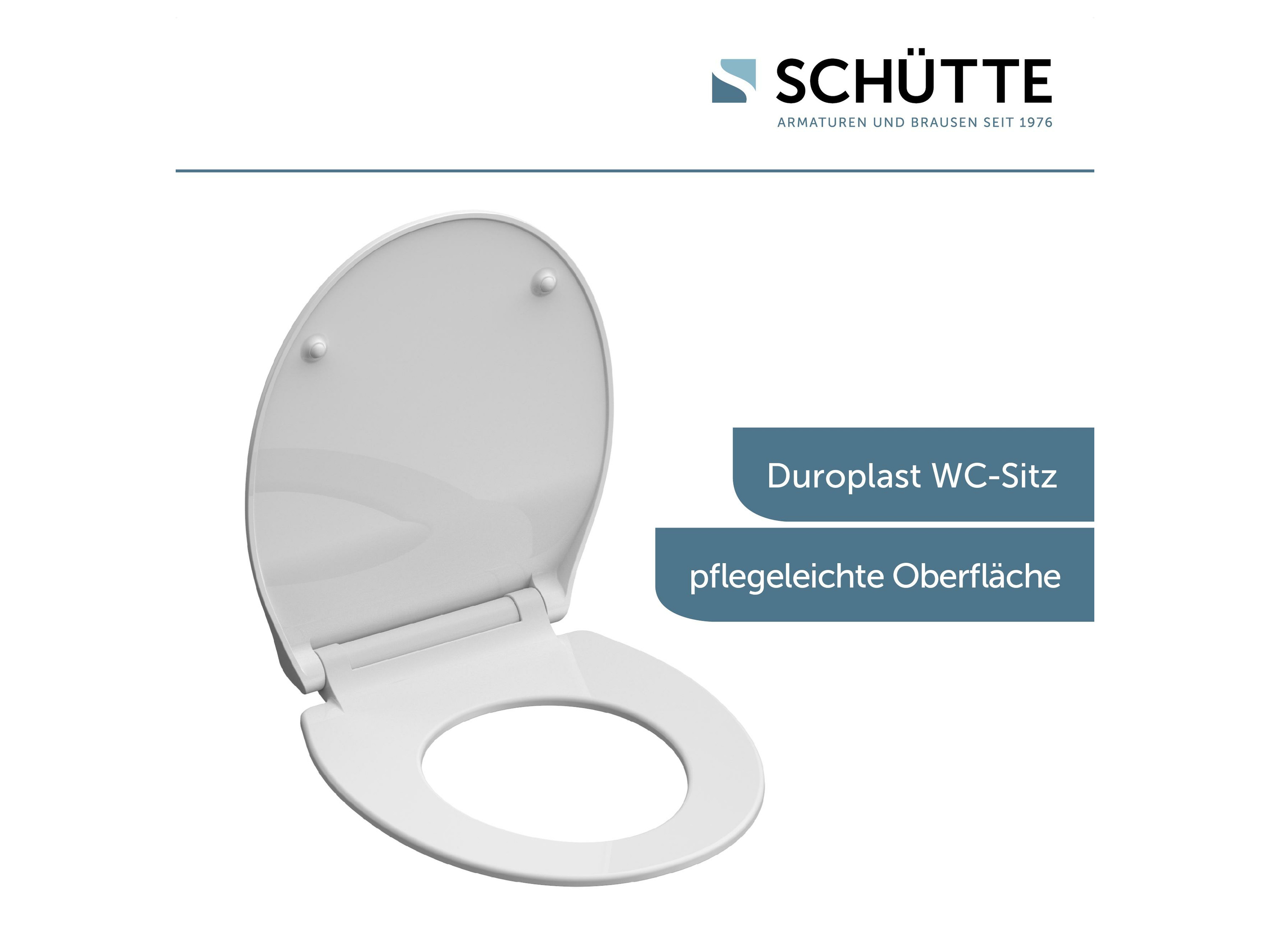 Schütte Abattant WC SLIM, avec fermeture en douceur blanc - vue 3