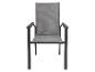 Chaise d'extérieur grise avec accoudoirs