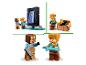 Lego Minecraft avec des figurines, une épée et un portail du Nether.