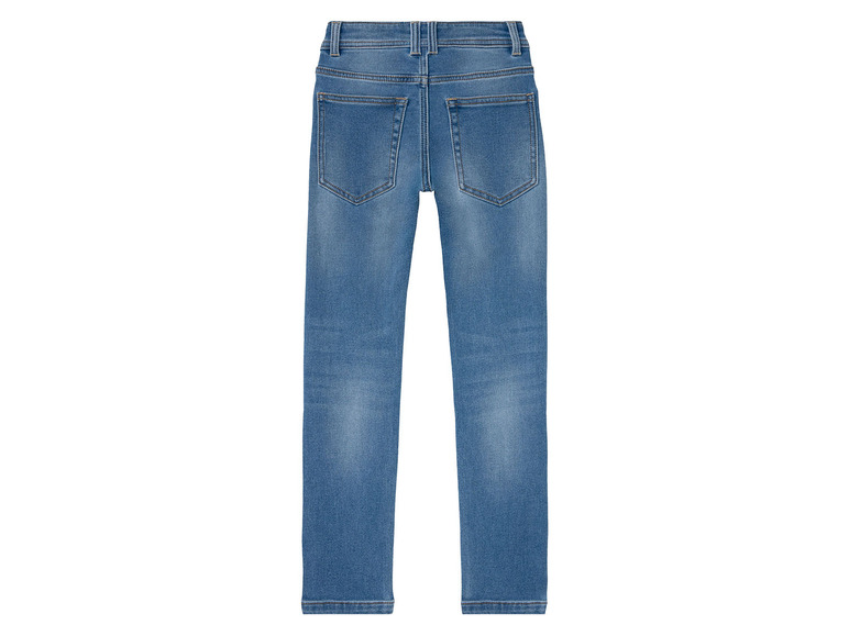 Un jean bleu pour enfant, vue arrière.