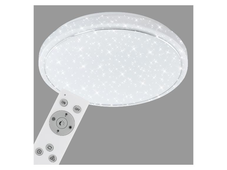 Plafonnier LED blanc avec effet ciel étoilé et télécommande