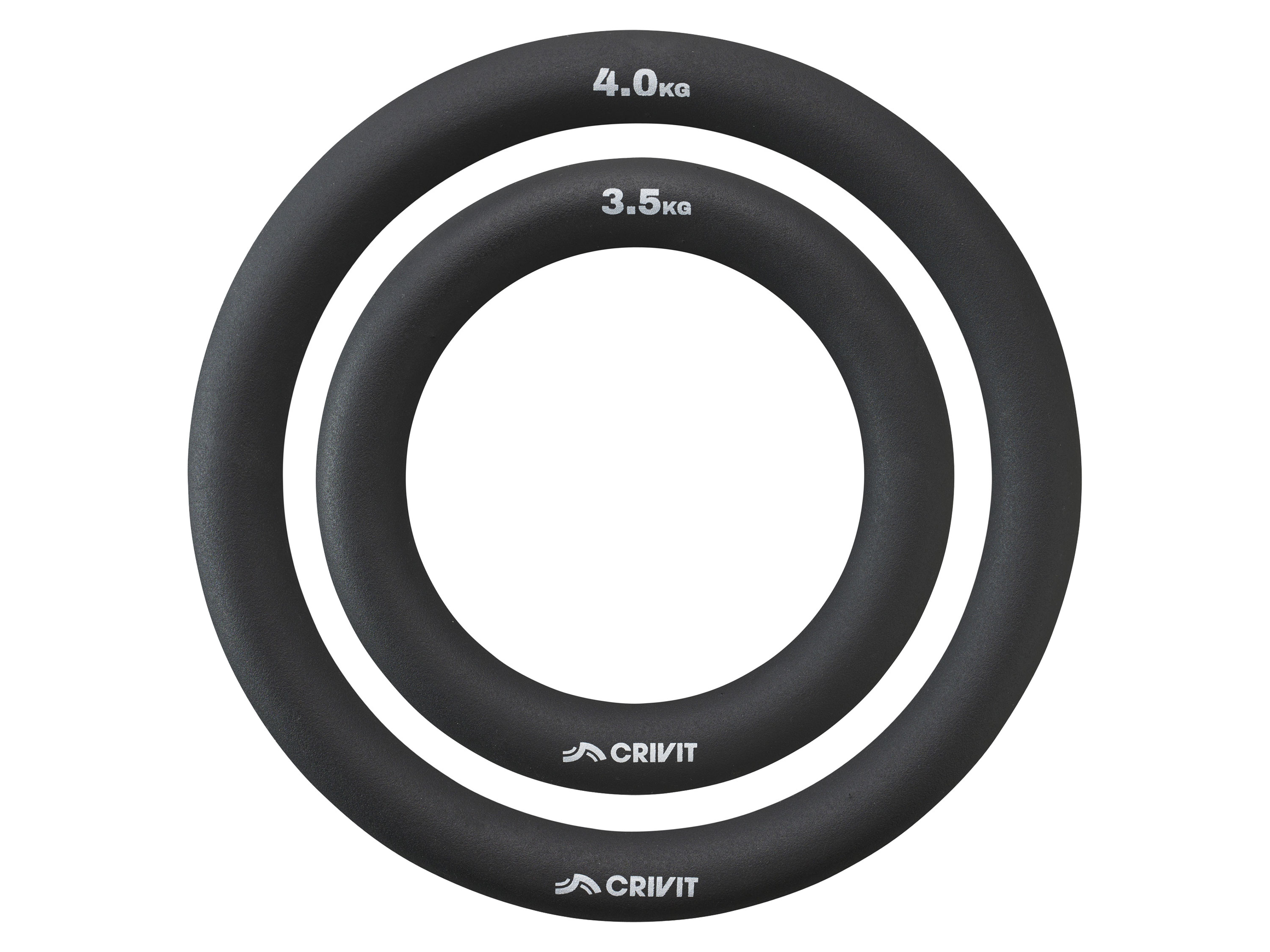 CRIVIT Lot de 2 anneaux de musculation, 3,5 kg et 4 kg