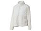 Blouson blanc en polaire avec le devant matelassé.
