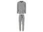 Pyjama gris à manches longues et pantalon.