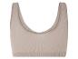 Un soutien-gorge de sport beige à côtes