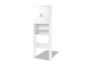Une armoire blanche avec deux portes et une étagère.