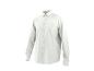 Chemise blanche pour homme à manches longues et boutonnée.