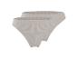 Lot de 2 culottes taille haute côtelées de couleur beige.