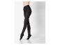 Collants noirs avec motif pied-de-poule sur les jambes