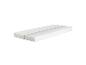 Matelas blanc en deux sections, avec le texte 'SAFE ASLEEP' sur l'une d'elles