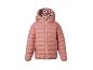 Doudoune rose pour enfant avec capuche et doublure à imprimé floral.