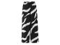 Pantalon large noir et blanc à motif abstrait.