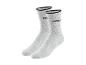 Paire de chaussettes gris clair côtelées avec revers noirs et marque 'PARKSIDE'.