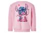 Sweat-shirt rose pour enfant avec imprimé Stitch et Angel de Lilo & Stitch