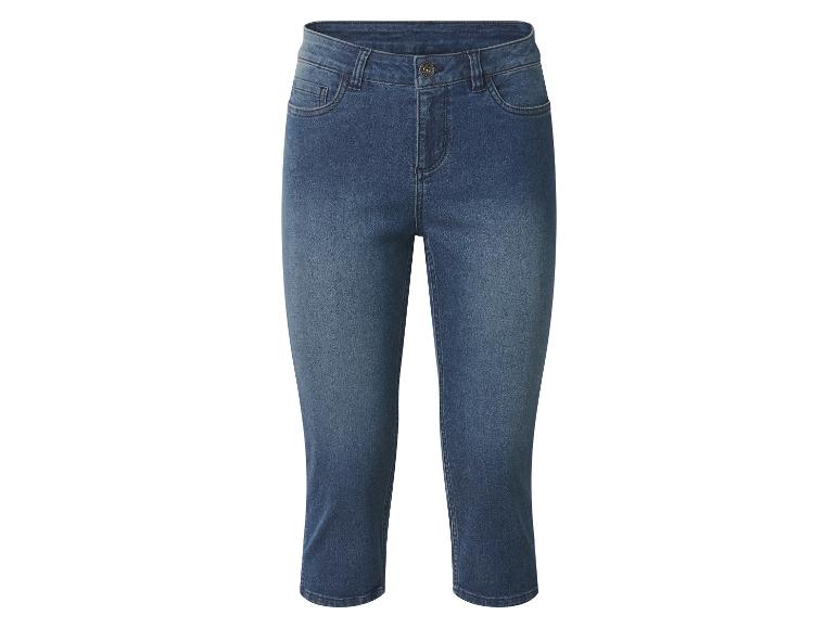 Jean capri bleu pour femme