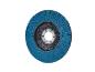 Disque abrasif bleu pour meuleuse d'angle.