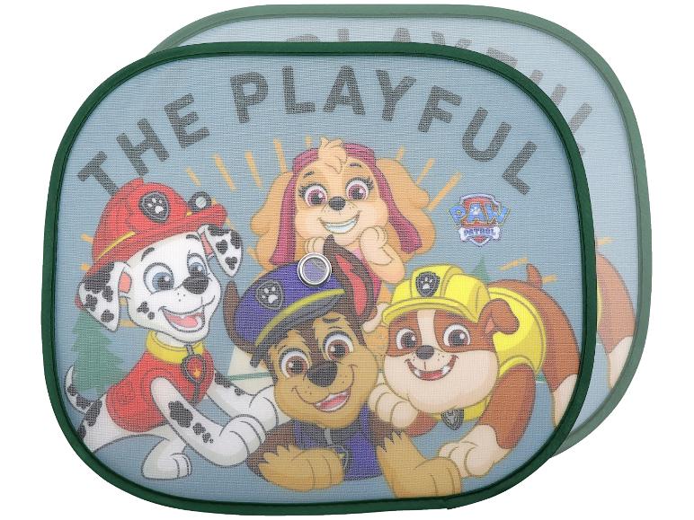 Pare-soleil de voiture Pat' Patrouille avec Marshall, Skye, Chase et Rubble et le texte 'THE PLAYFUL'
