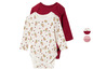 Body à imprimé floral et body uni rouge