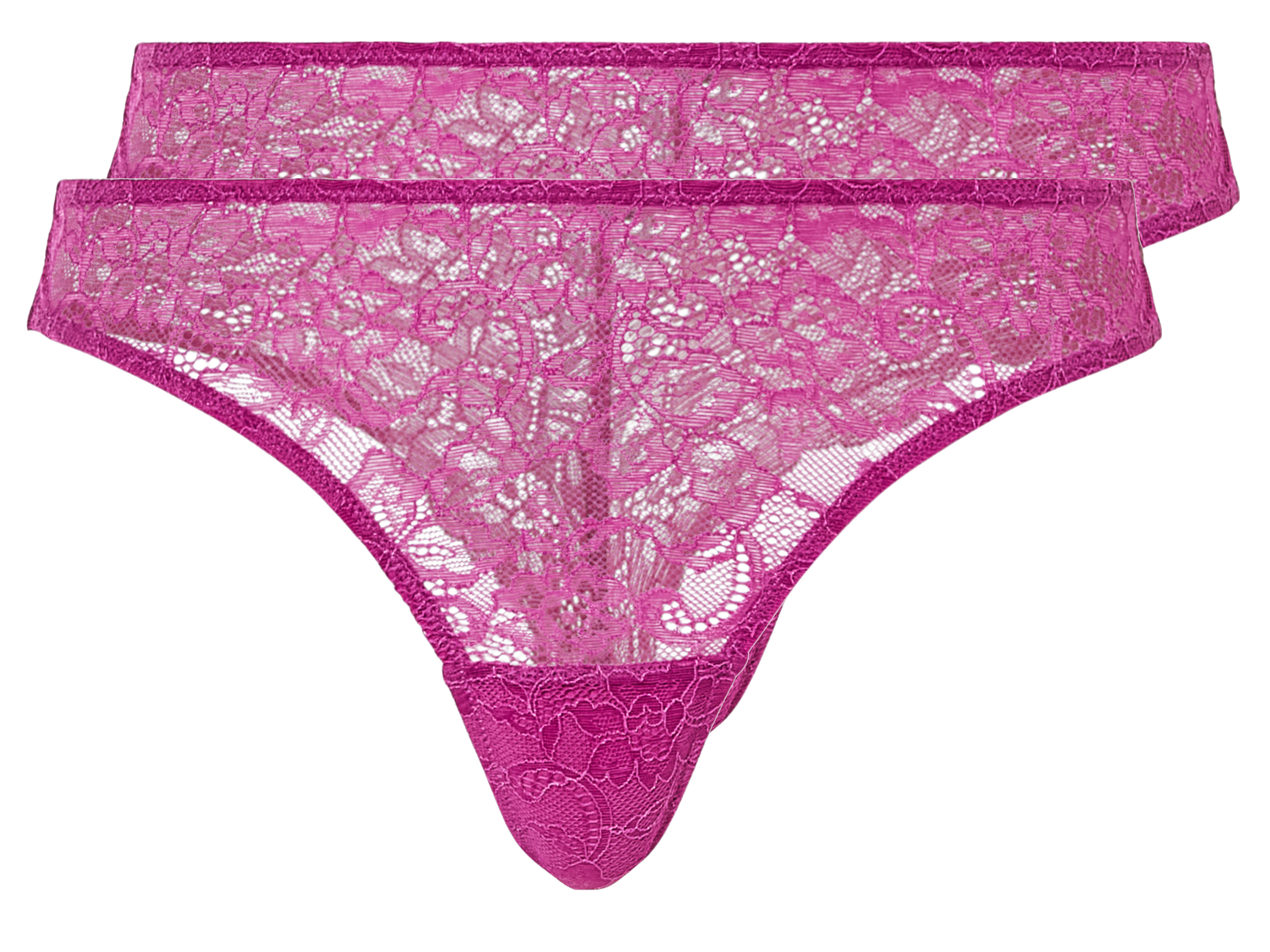esmara® Lot de 2 strings femme (rose, S(34/36))