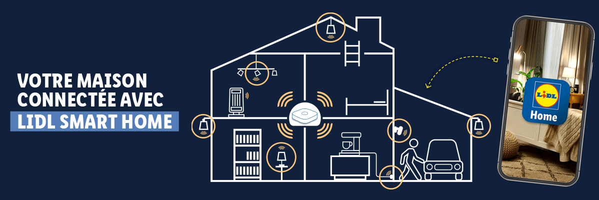 Maison connectée Lidl : ampoules, thermostats, capteurs.