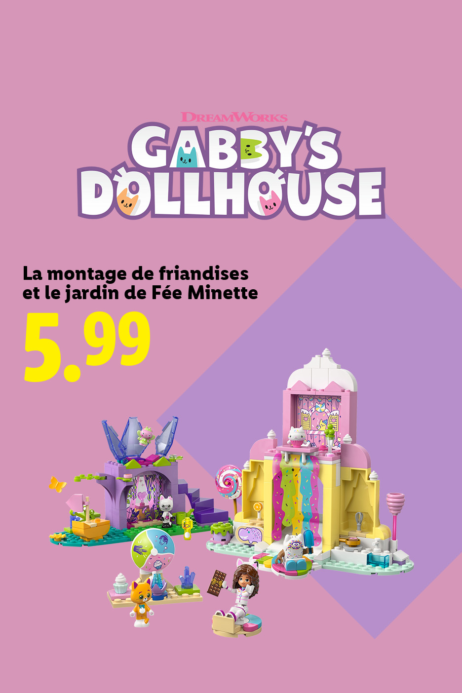 Jouets Gabby's Dollhouse : La montage de friandises et le jardin de Fée Minette à 5.99