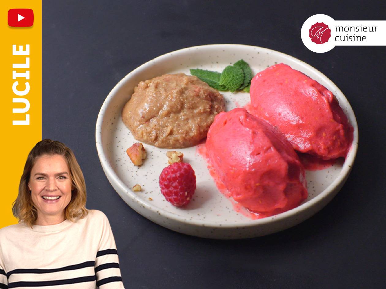 Nice cream banane framboise