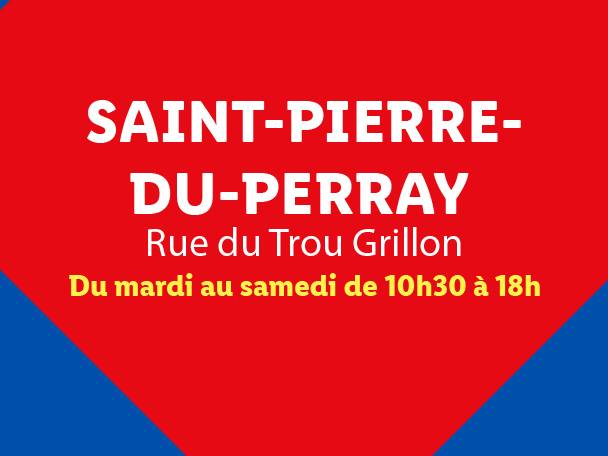 Informations sur le magasin de Saint-Pierre-du-Perray, Rue du Trou Grillon, ouvert du mardi au samedi de 10h30 à 18h.