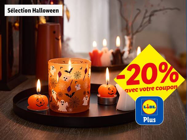 20% de remise avec votre coupon Lidl Plus sur une sélection d'articles pour Halloween