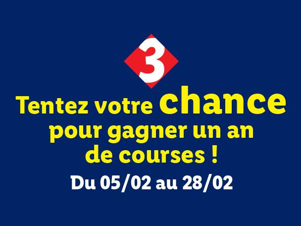 Tentez votre chance pour gagner un an de courses, du 05/02 au 28/02.