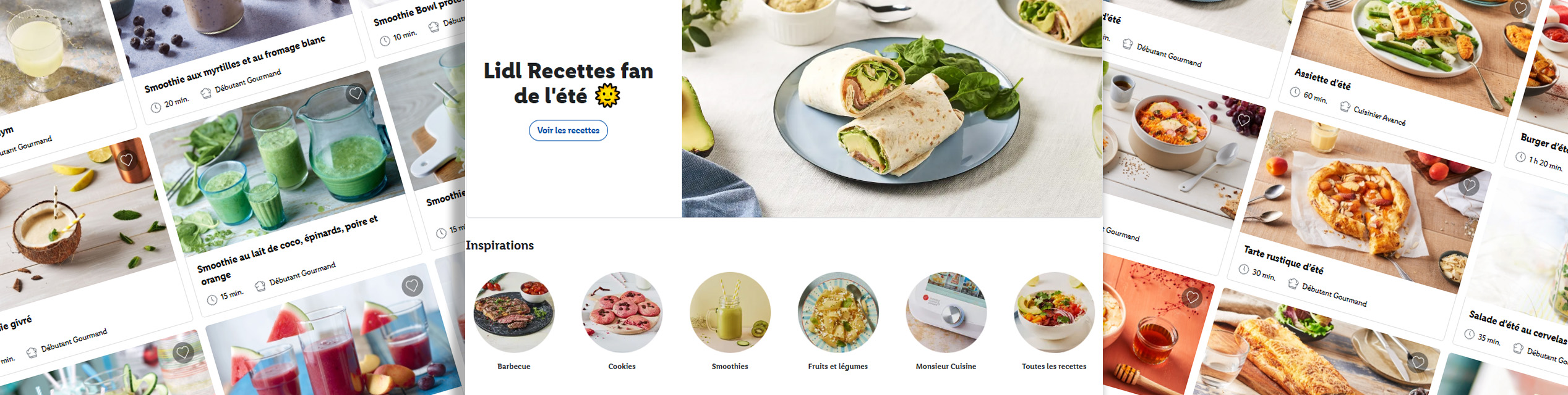 Recettes Lidl estivales : smoothies, wraps, tartes et plus encore.