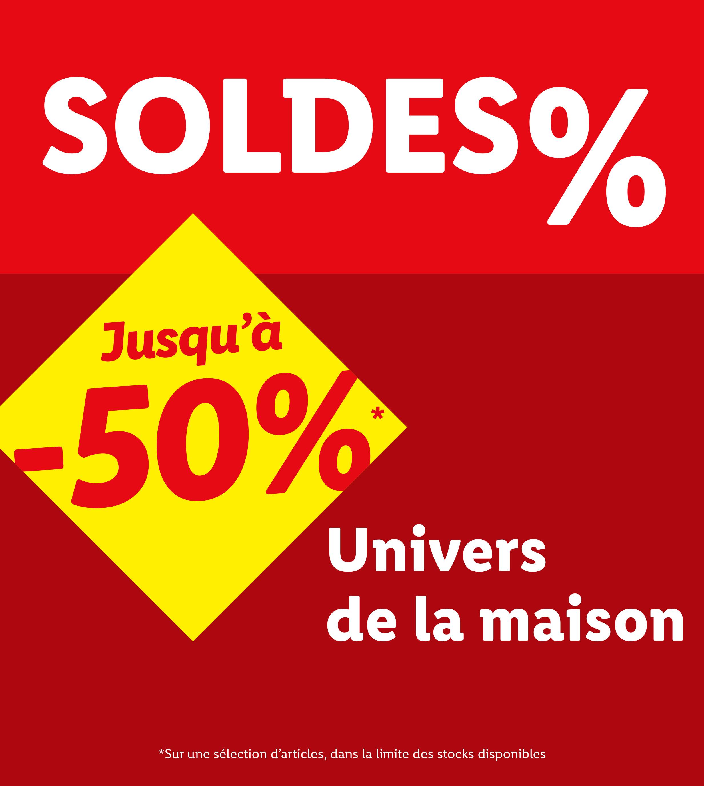 Soldes jusqu'à -50% sur l'univers de la maison.