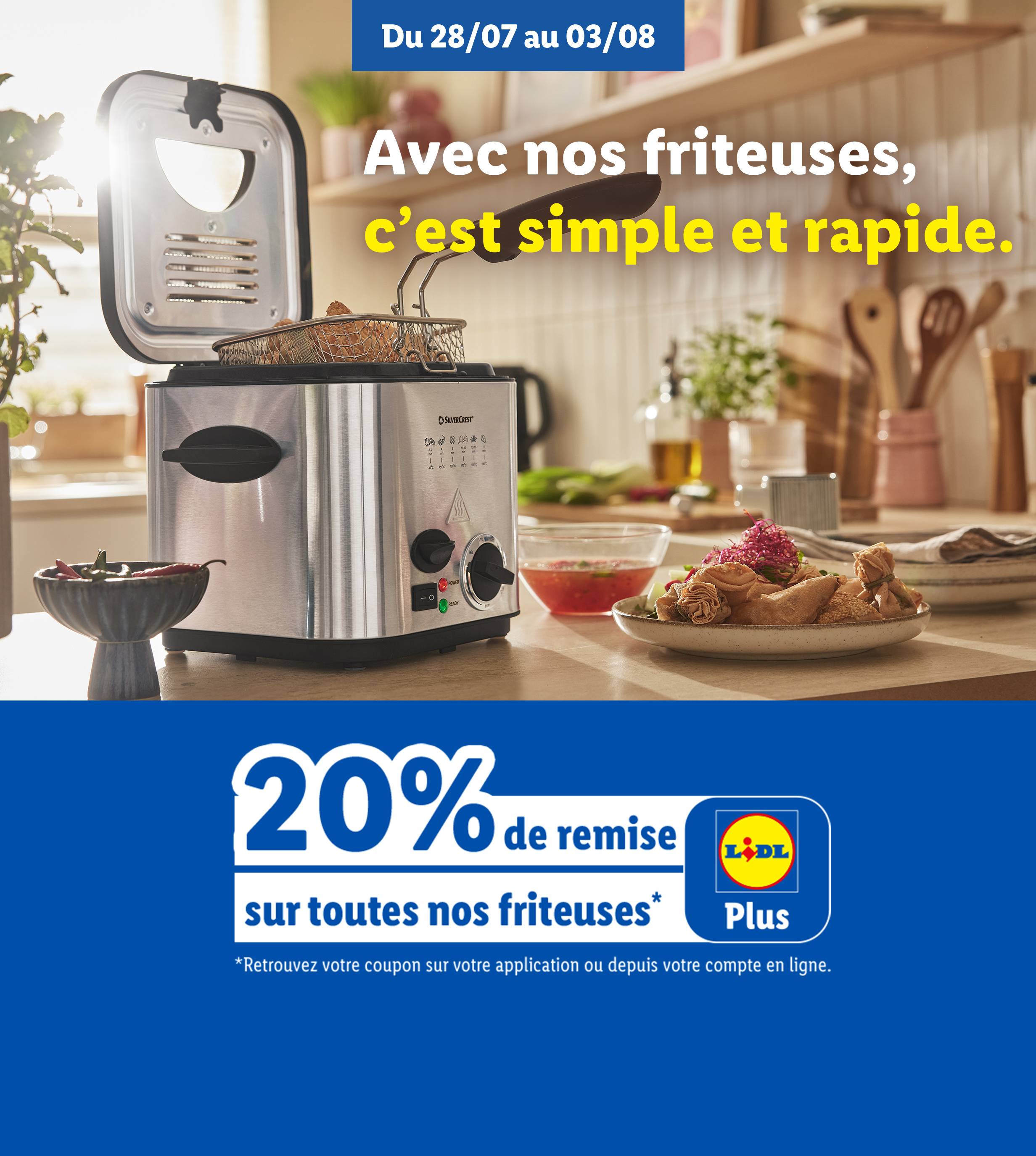 Une friteuse SilverCrest avec 20% de réduction chez Lidl.