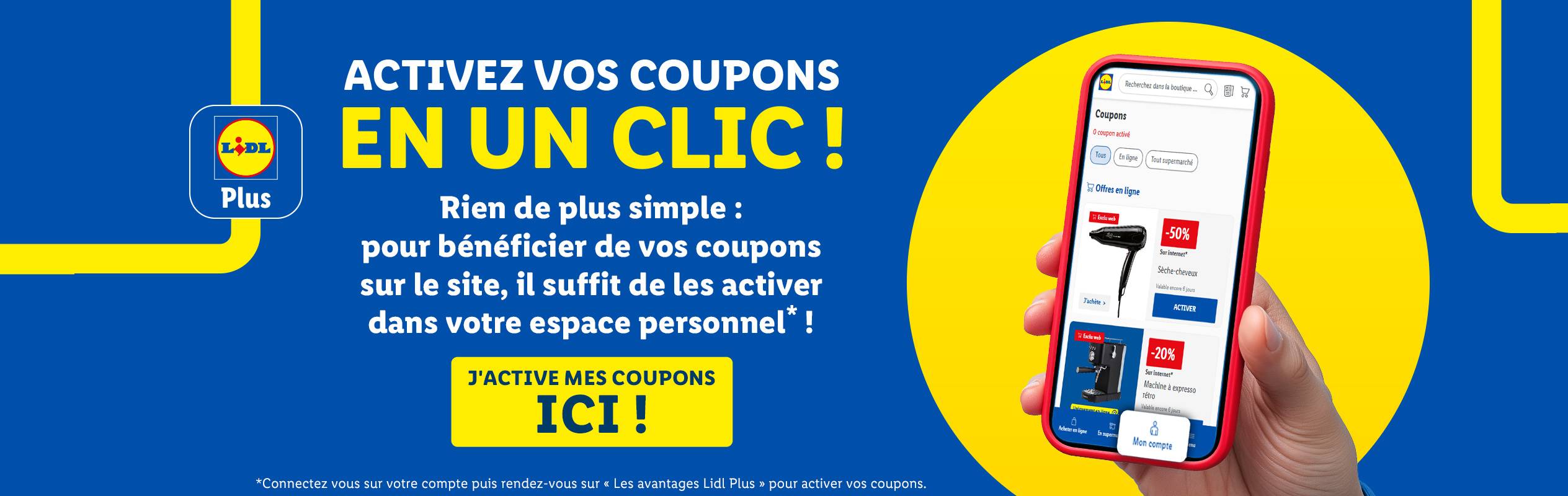 Activez vos coupons Lidl Plus en un clic sur le site ! 