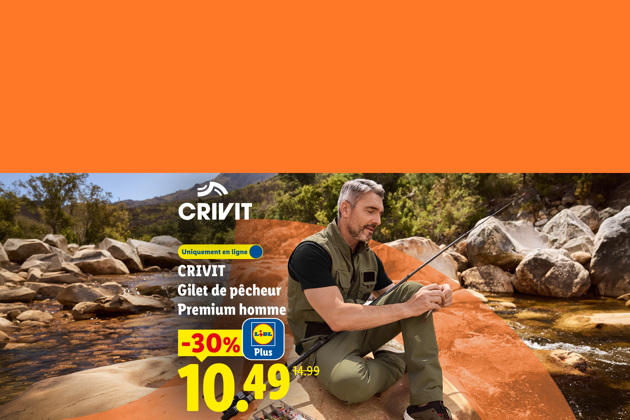 Gilet de pêcheur premium pour homme, disponible en ligne, avec une réduction de 30%.
