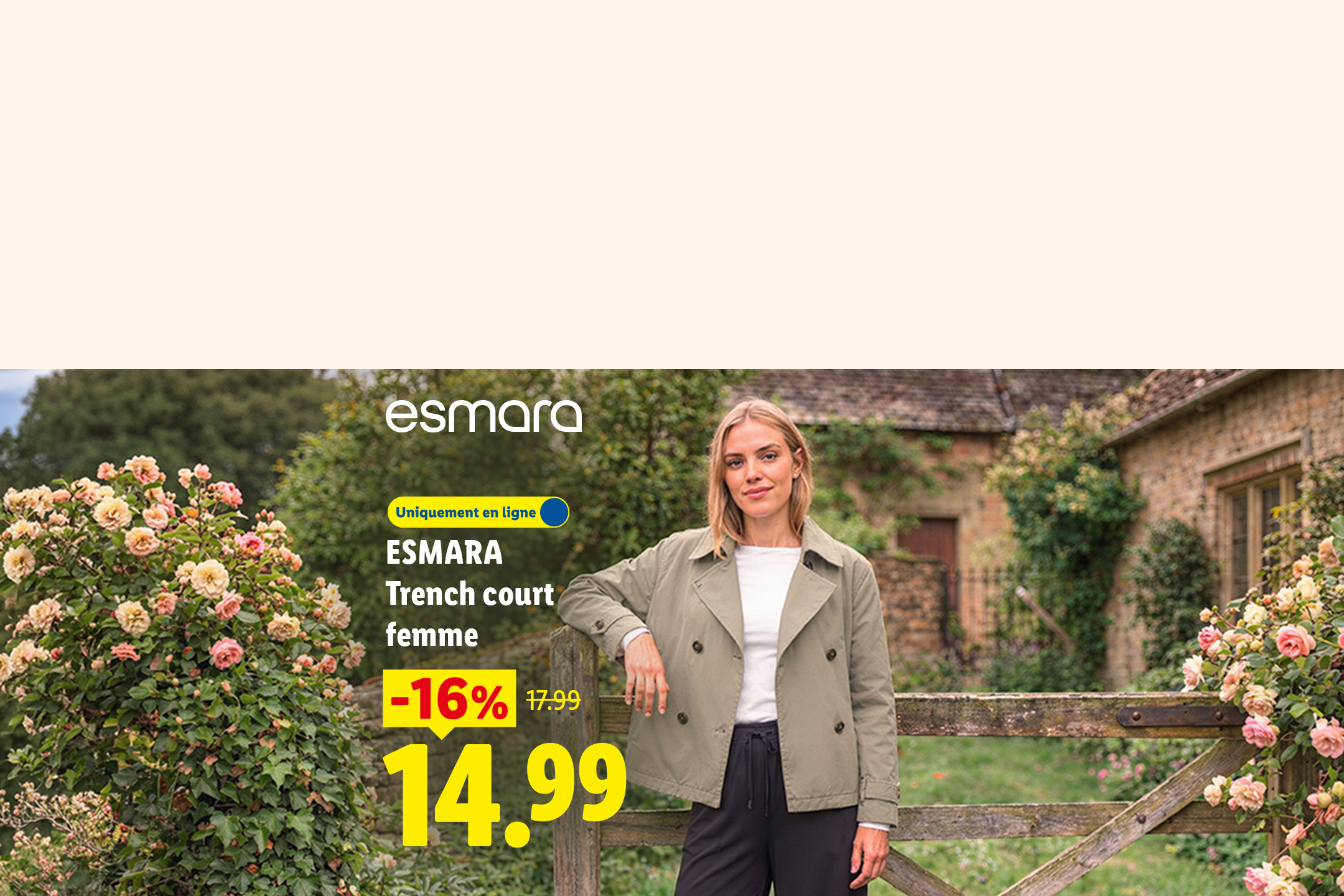 A partir du lundi 27/07, profitez de -20% de réduction sur notre sweat molletonné pour enfant LUPILU, à 3,99€ au lieu de 4,99€, seulement sur Lidl.fr !