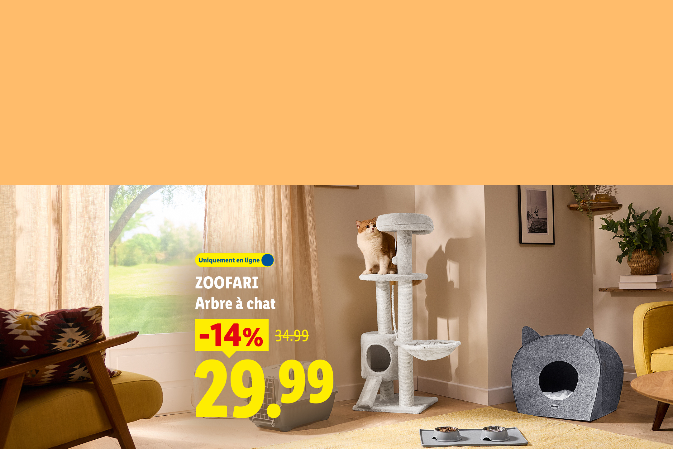 Arbre à chat à 29,99€ au lieu de 34,99€ soit une réduction de -14% sur lidl.fr
