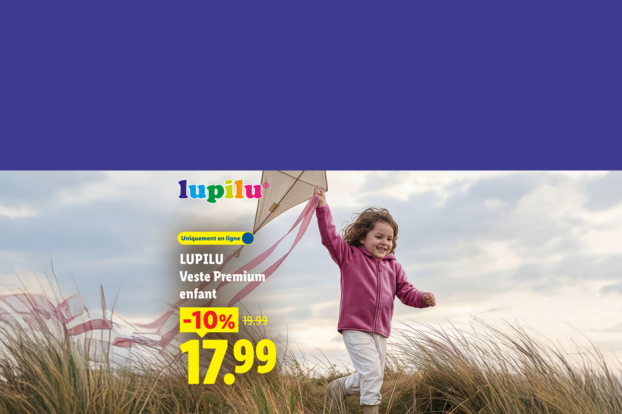Veste Premium enfant à 17,99€ au lieu de 19,99€ soit une réduction de -10%, seulement sur lidl.fr