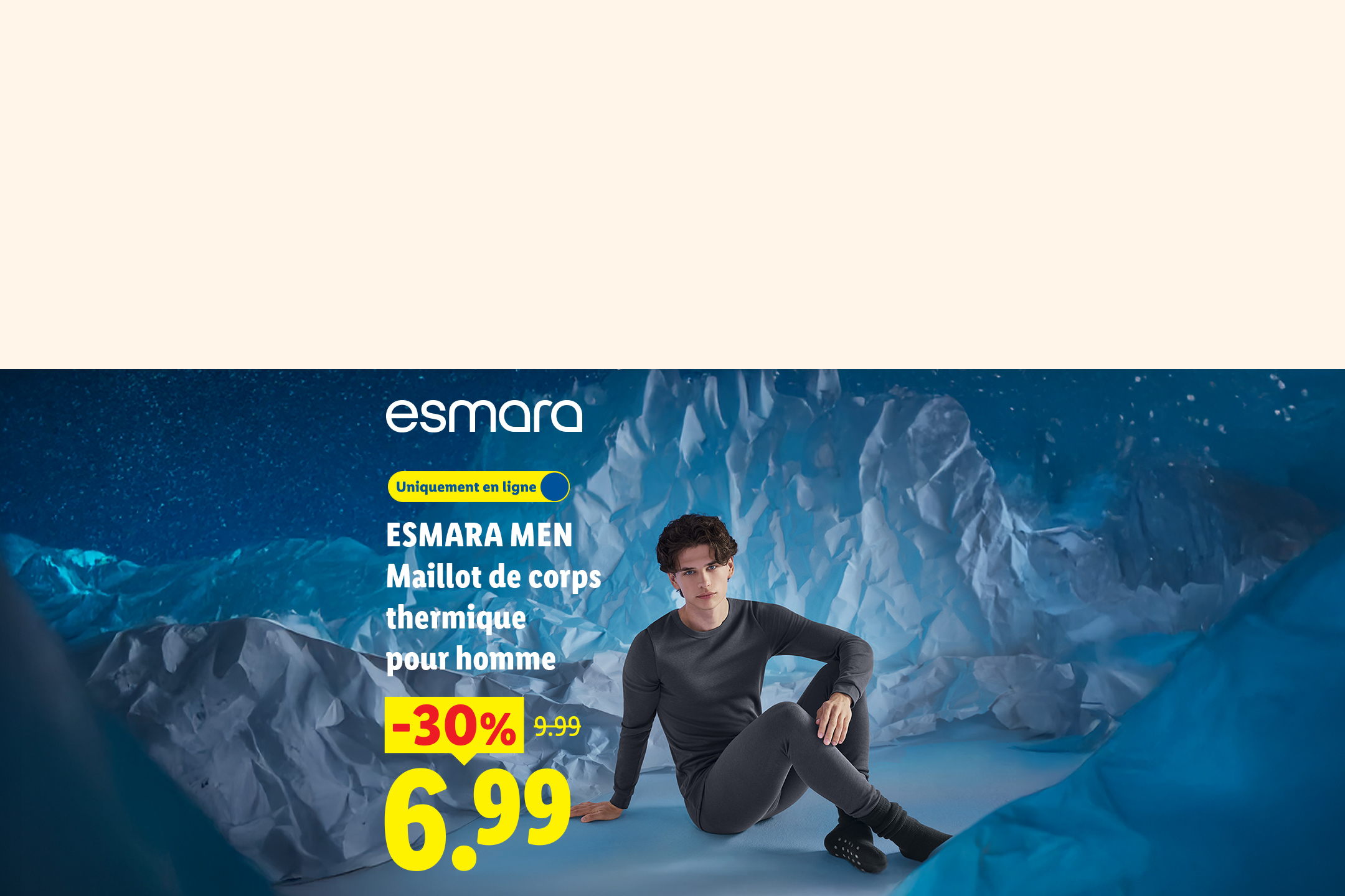 Dès le 12 octobre, retrouvez le maillot de corps thermique pour homme à 6,99 € au lieu de 9,99 € (-30 %), uniquement en ligne sur lidl.fr.