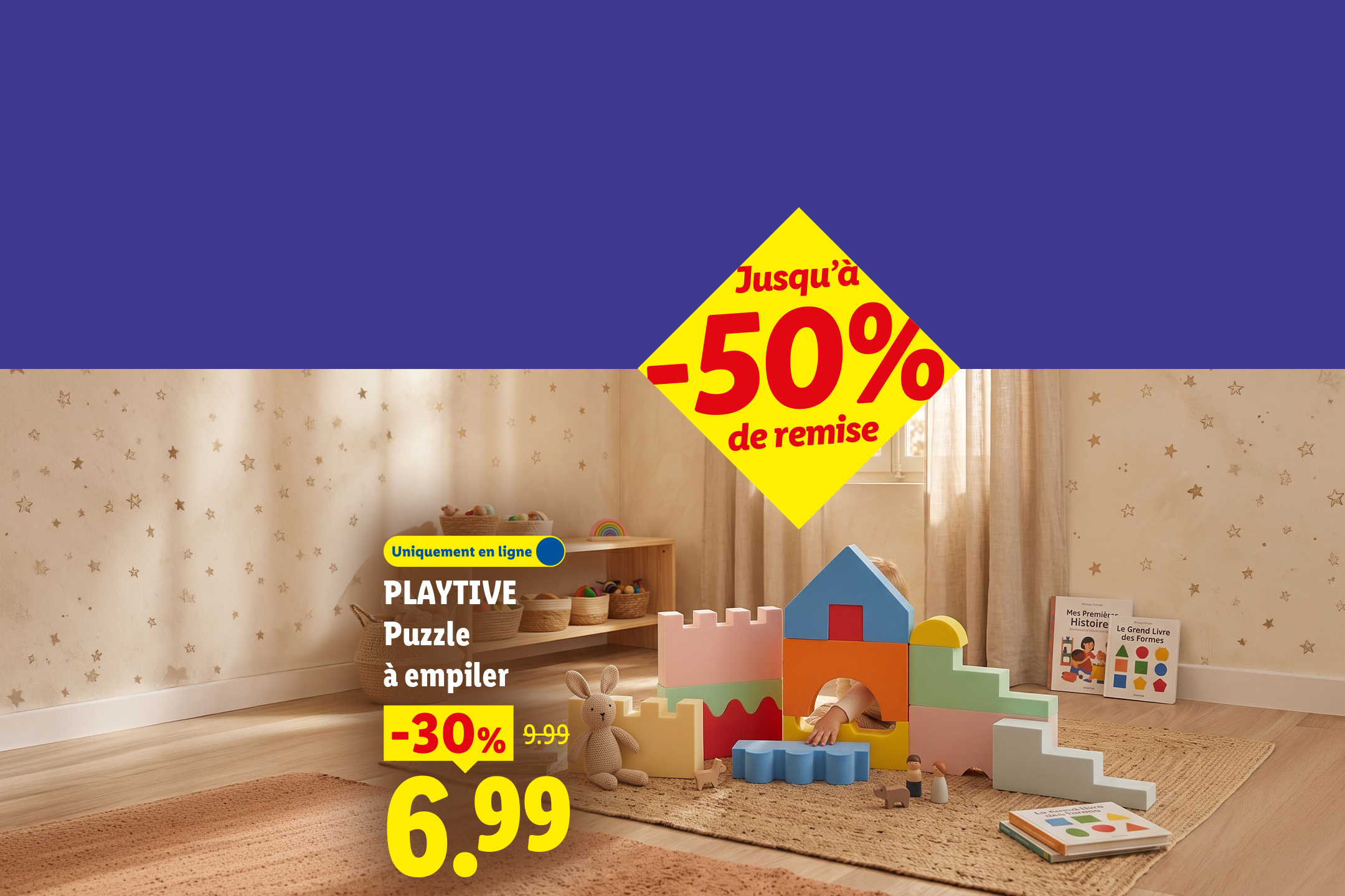 Jeu de puzzle en mousse pour enfant à 6.99€ au lieu de 9.99€ soit 30% de réduction.