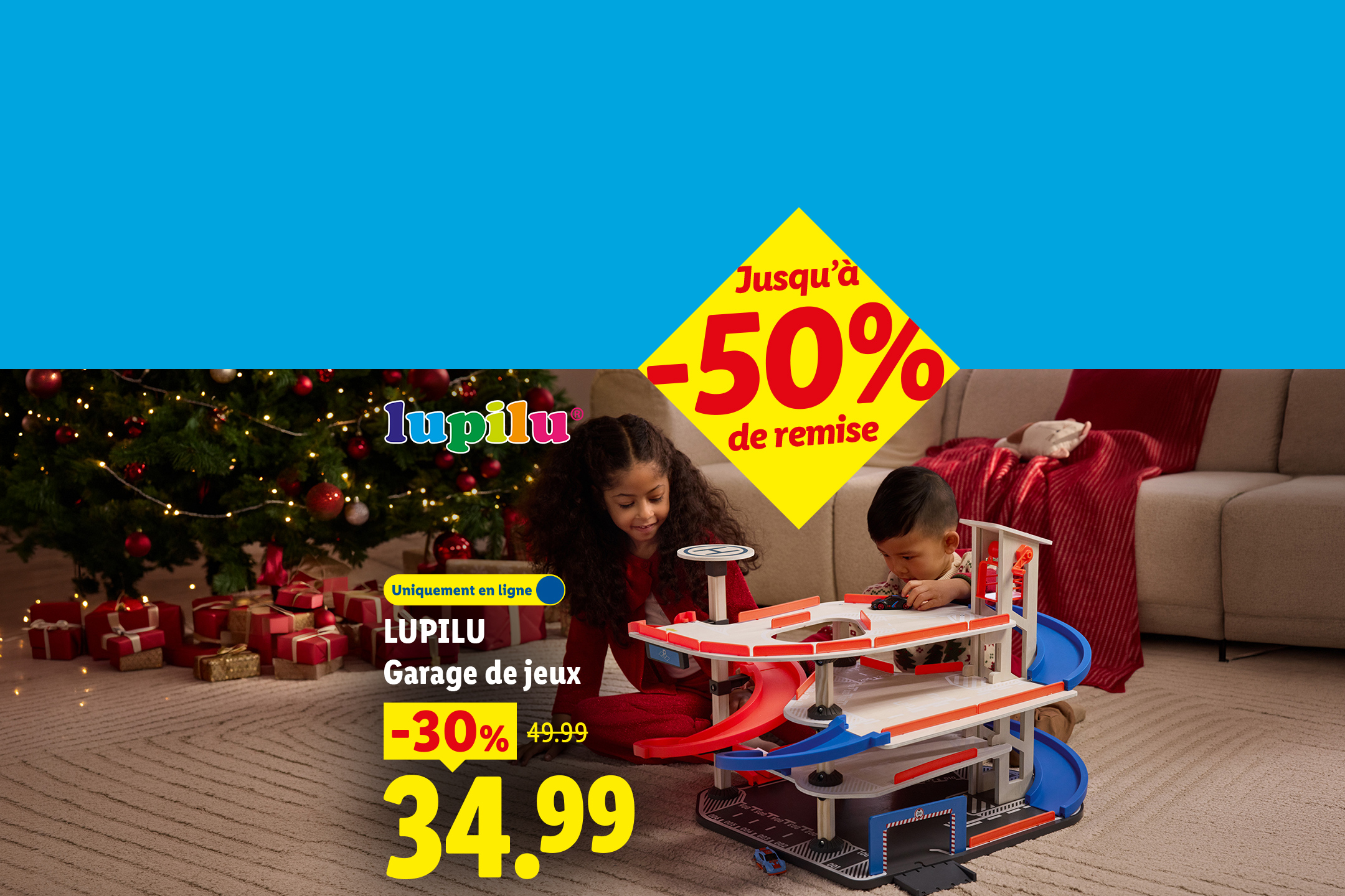 Jouet garage de jeux en bois pour enfants à 34,99 € au lieu de 49.99€ soit -30% de réduction
