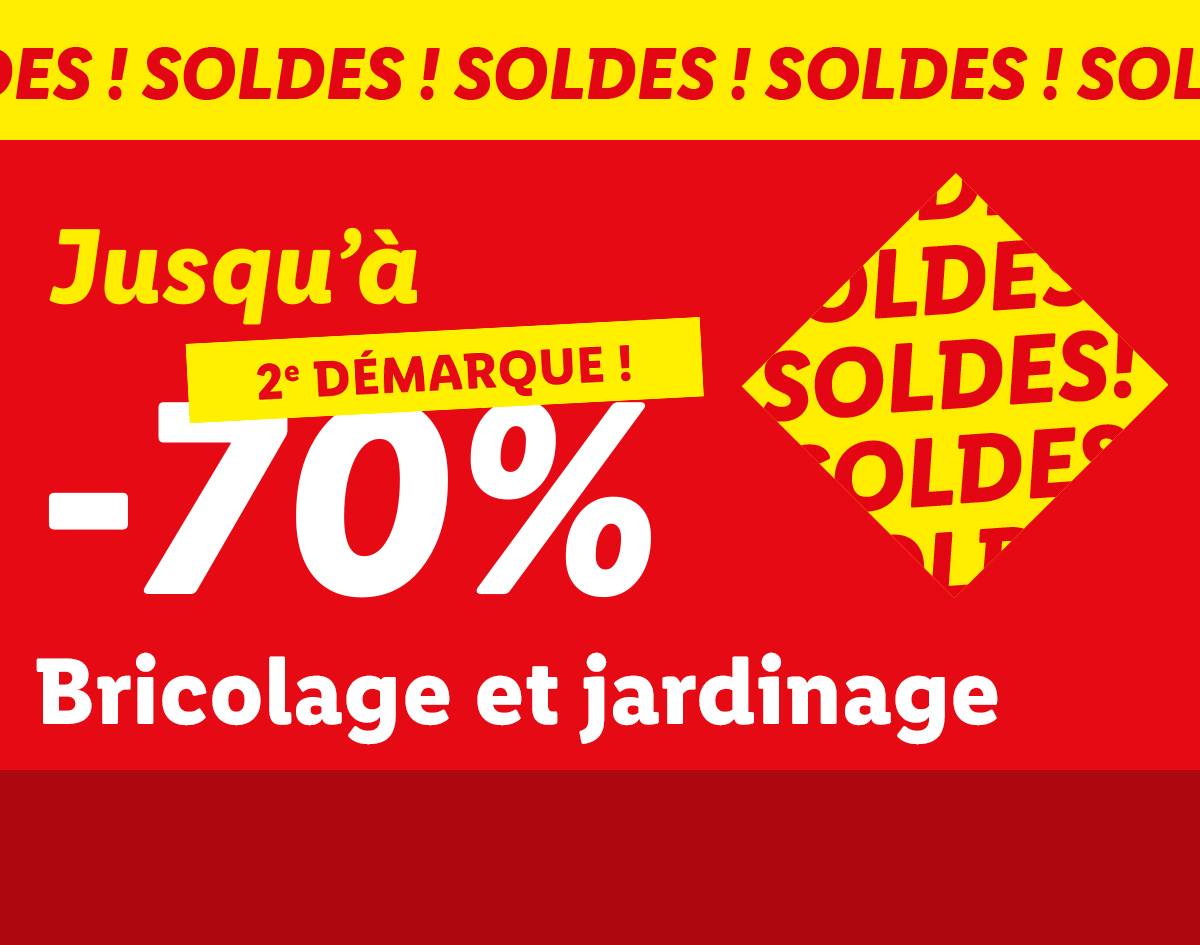2ème démarque des soldes sur la catégorie bricolage et jardinage : Jusqu'à -70% sur une sélection d'articles