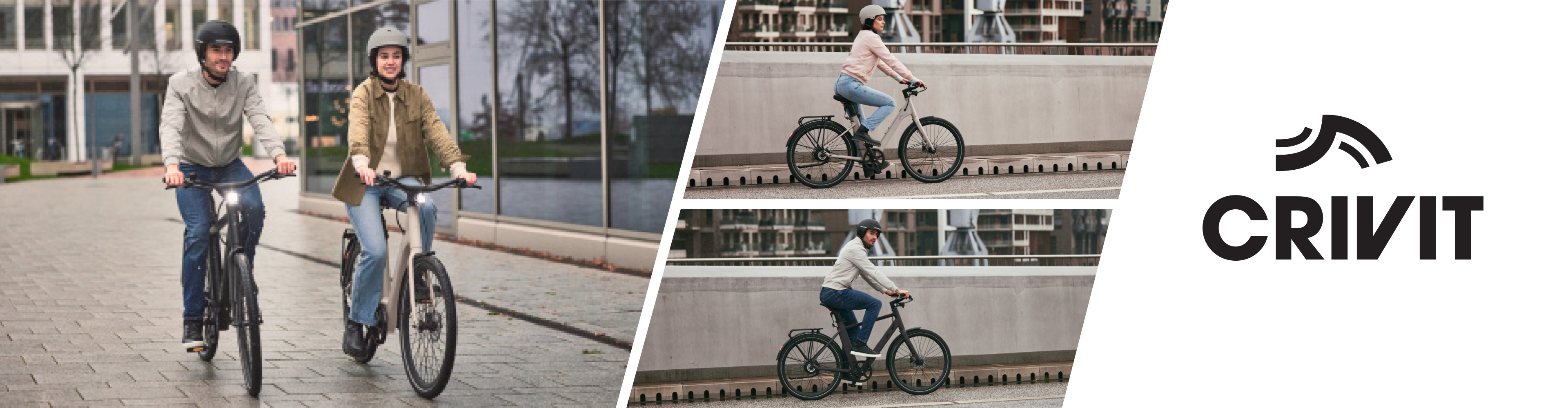 Vélos électriques Crivit pour la ville.