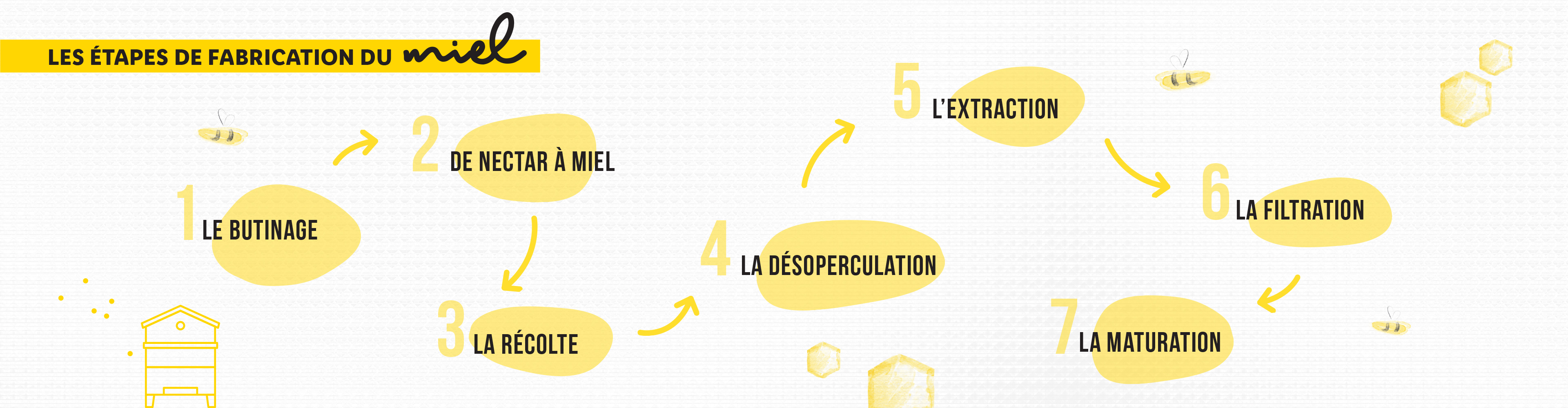 LES ÉTAPES DE FABRICATIONS D'UN MIEL