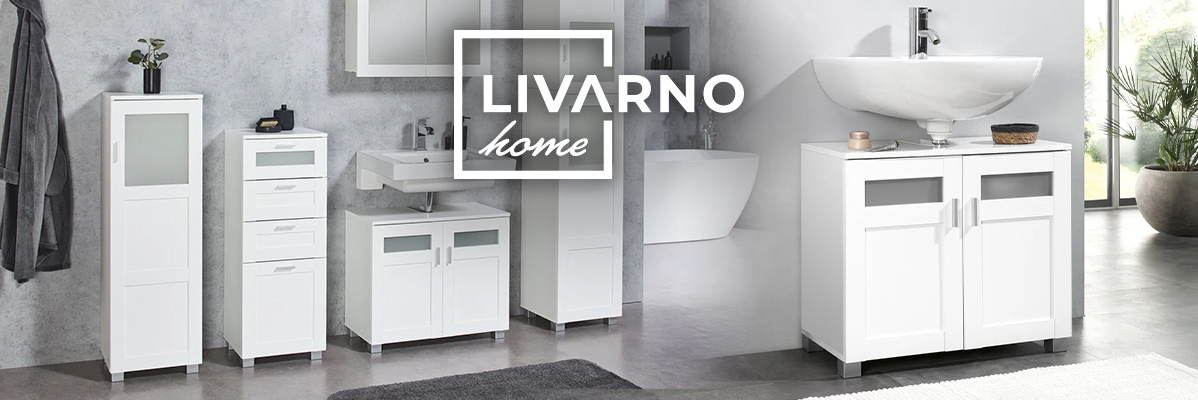 Meubles de salle de bain blancs Livarno Home.