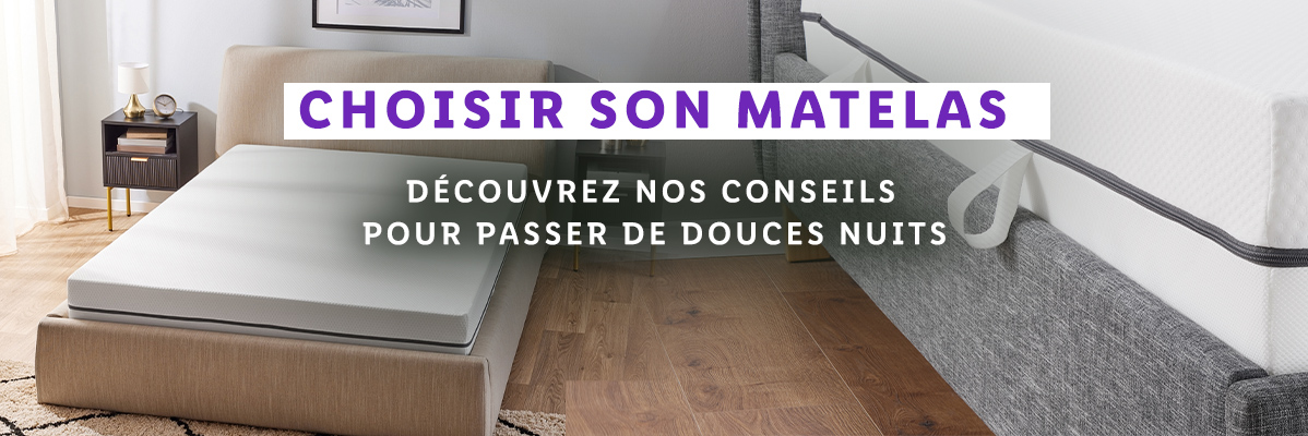 Matelas et lits pour des nuits paisibles.
