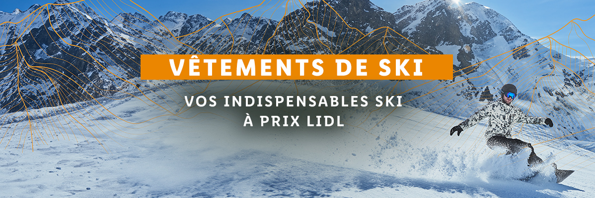 Vêtements de ski Lidl: pantalons et vestes.