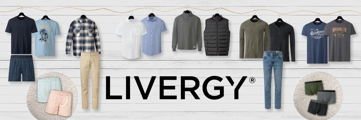 Vêtements Livergy : chemises, pantalons, t-shirts.