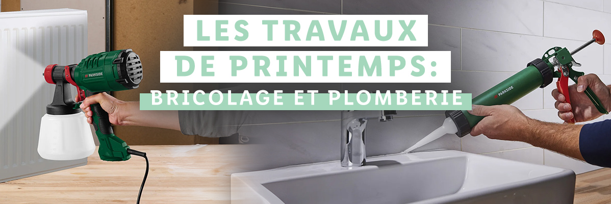 Pistolet peinture Parkside et pistolet à silicone pour travaux de bricolage et plomberie.