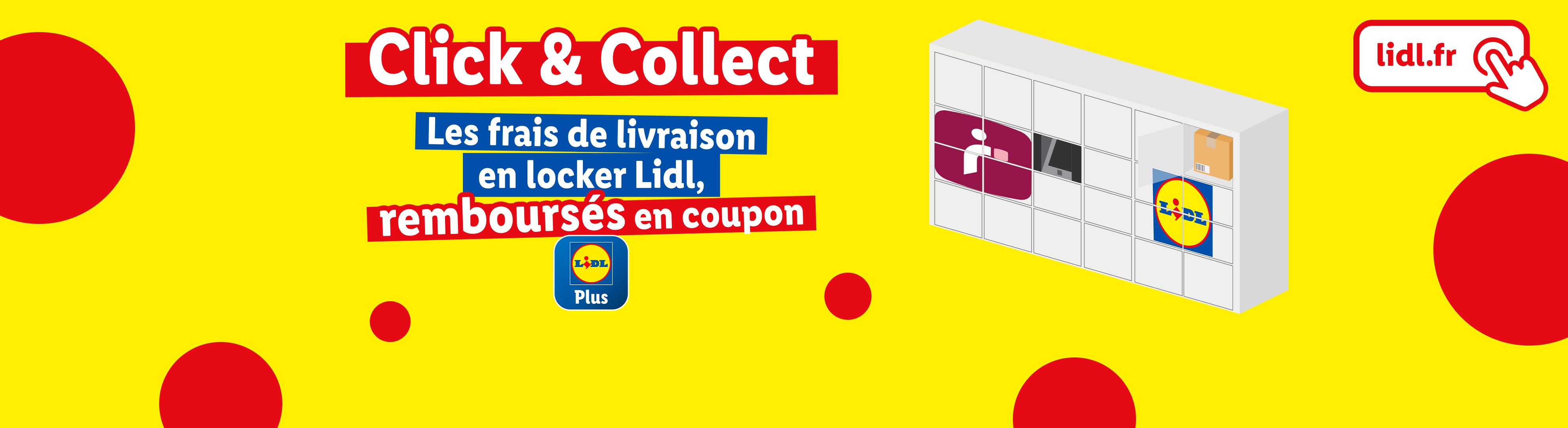 Lidl Click & Collect : frais de livraison en locker remboursés en coupon Lidl Plus